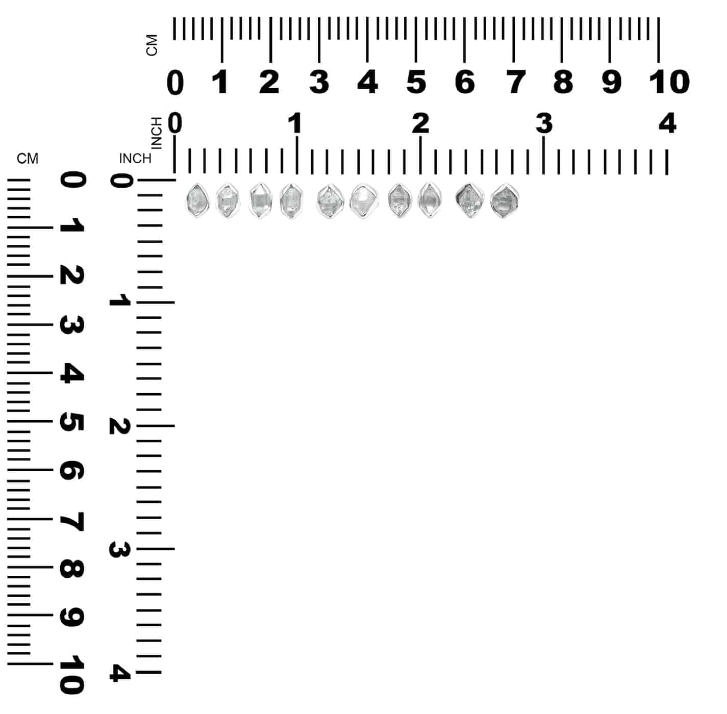 Herkimer Diamond Sterling Silver Post Earrings Set of 5 pairs