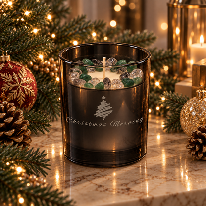 Christmas Morning Crystal-Infused Coconut Soy Candle, 10 oz
