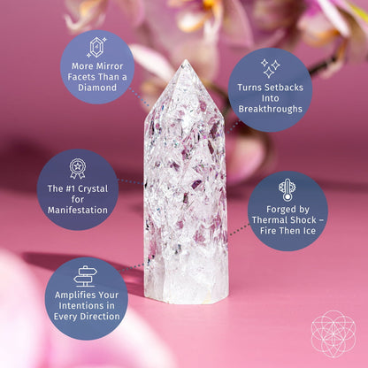 Limitless Manifestation - Ice Quartz Point – Home Decoration