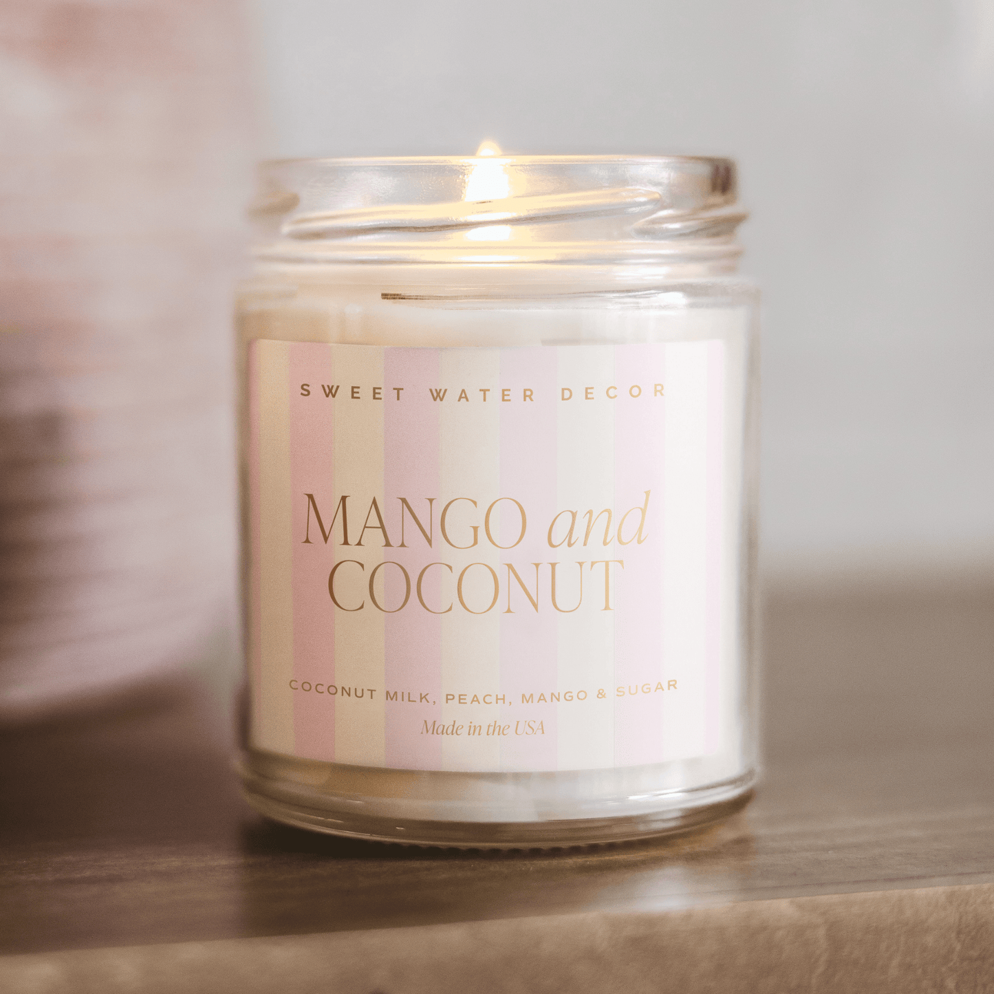 Mango Coconut Soy Candle - 9oz Tropical Scented Candle – Candles - Soy