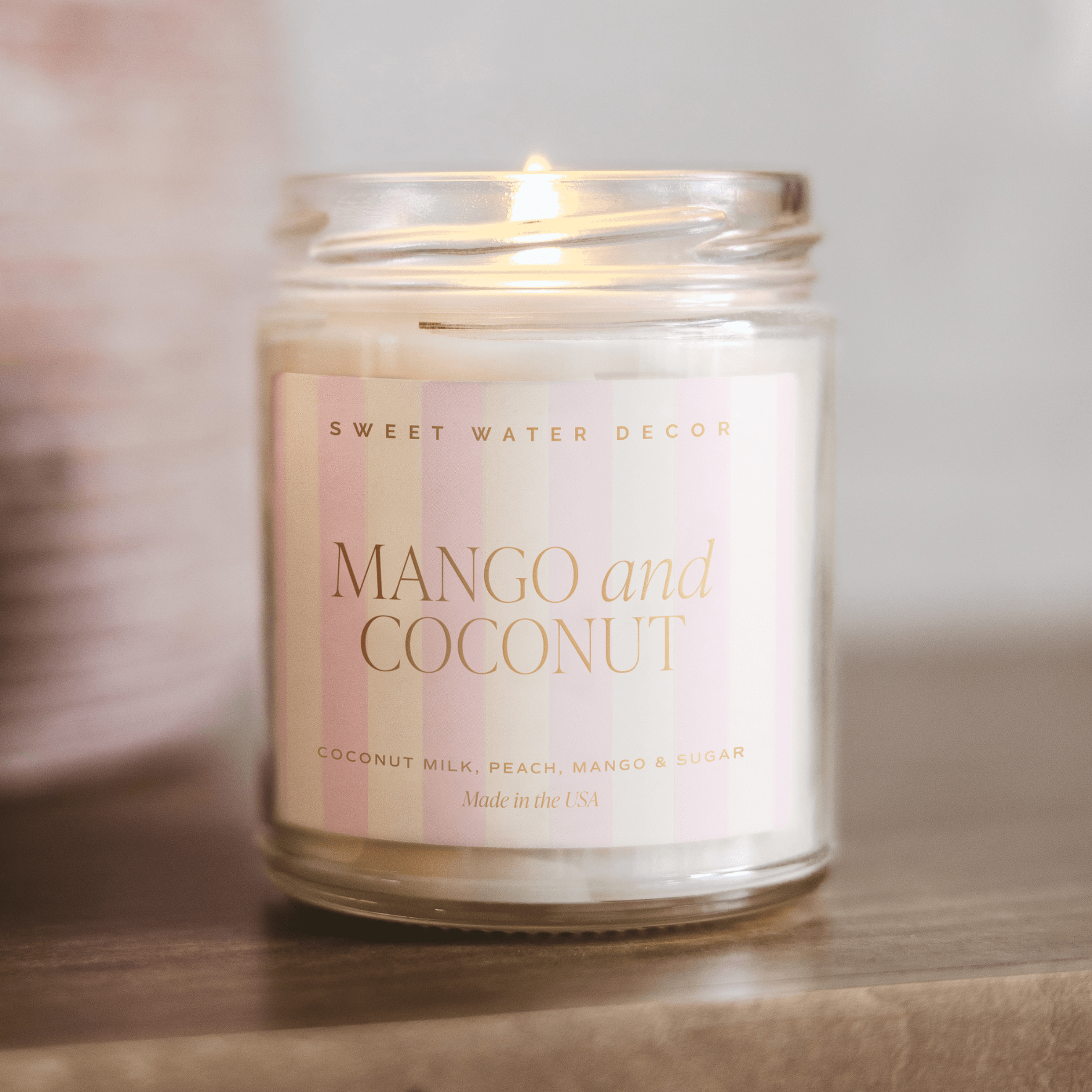 Mango Coconut Soy Candle - 9oz Tropical Scented Candle – Candles - Soy