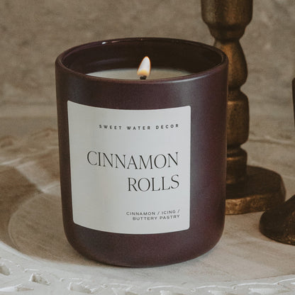 Cinnamon Rolls Soy Candle - Brown Matte Jar - 15 oz