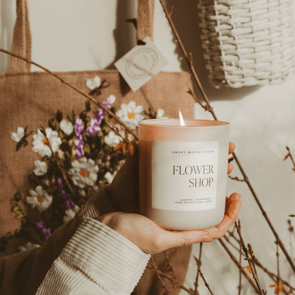 Flower Shop Scented Candle - 15oz Soy Wax Candle with Wood Lid – Candles