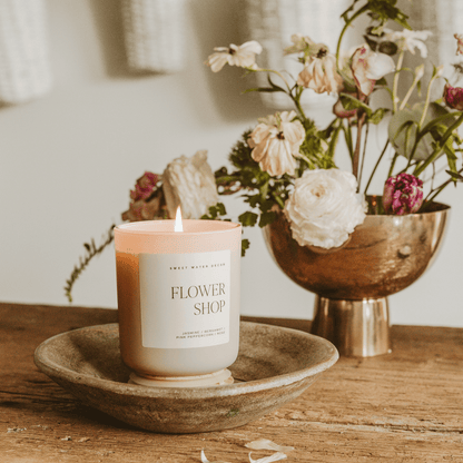 Flower Shop Scented Candle - 15oz Soy Wax Candle with Wood Lid – Candles