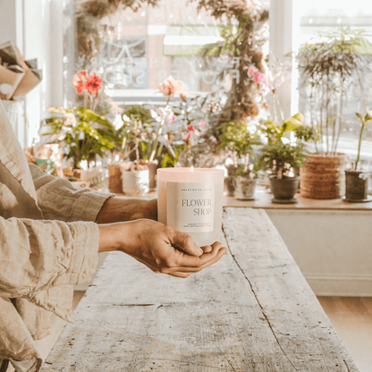 Flower Shop Scented Candle - 15oz Soy Wax Candle with Wood Lid – Candles