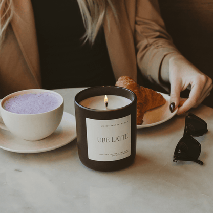Ube Latte Soy Candle - Brown Matte Jar - 15 oz – Candles