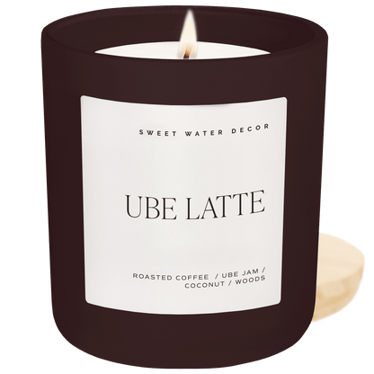 Ube Latte Soy Candle - Brown Matte Jar - 15 oz – Candles
