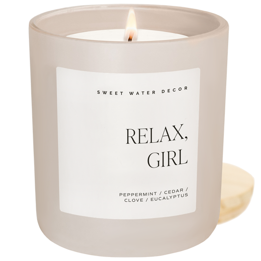 Relax Girl Soy Candle - Eucalyptus 15oz – Candles