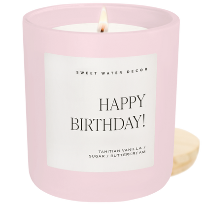 Happy Birthday Candle - Vanilla Buttercream 15oz – Candles