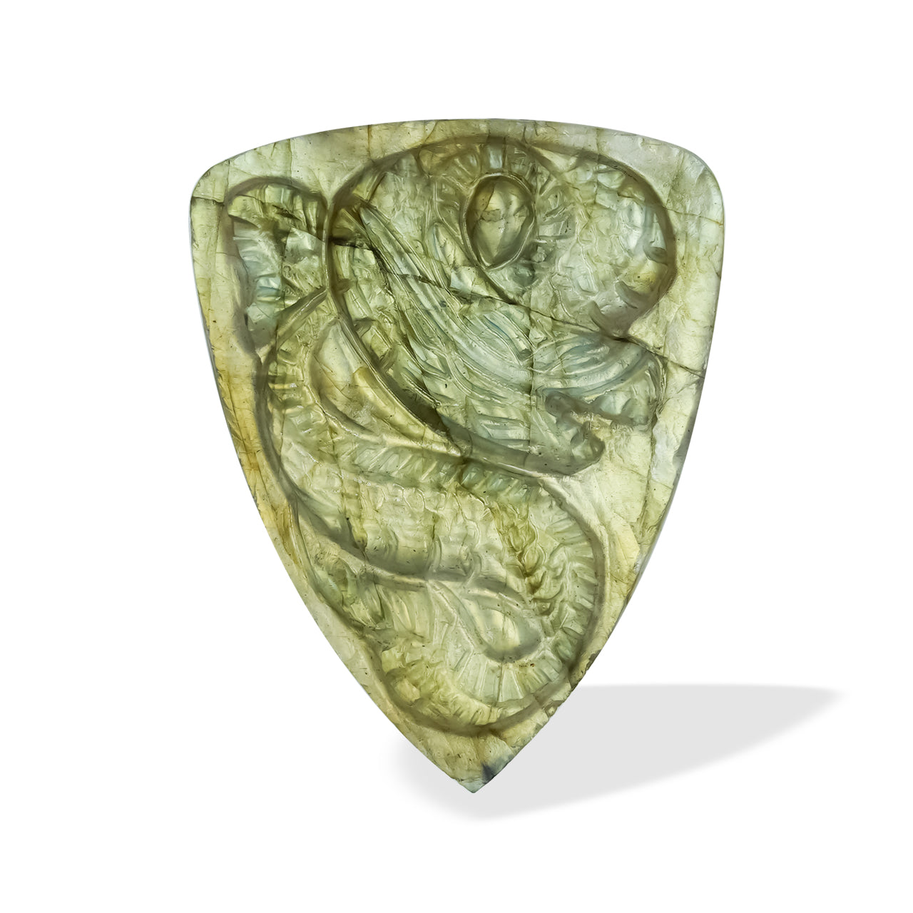 Starborn Labradorite Hand Carved Cabochon Dragon Carving – RP - Regular Price