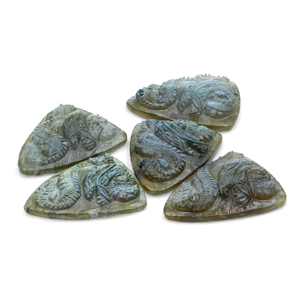 Starborn Labradorite Hand Carved Cabochon Dragon Carving – RP - Regular Price