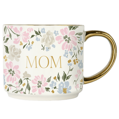 Mom Coffee Mug with Gold Foil – 14oz Bone China – Coffee Mugs