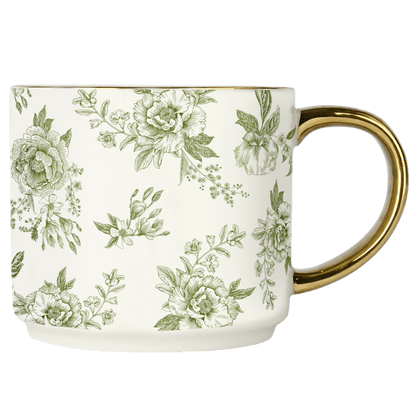 Green Delft 14oz. Coffee Mug