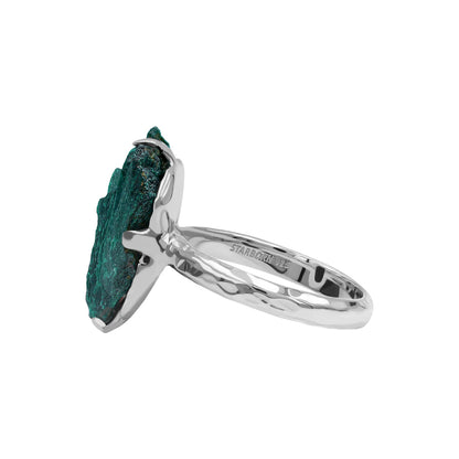 Starborn Raw Malachite Prong Set Ring in Fine Sterling Silver – RP - Regular Price