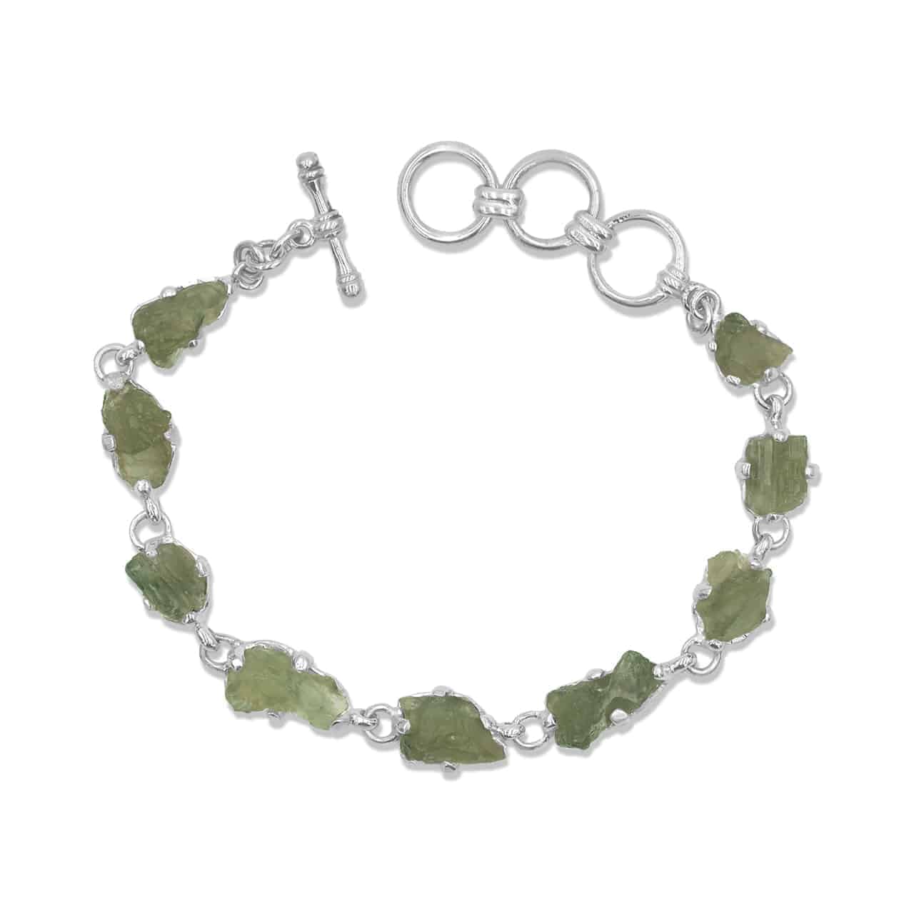Starborn Genuine Rough Prong Set Moldavite in Sterling Silver – Small RP - Regular Price