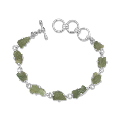 Starborn Genuine Rough Prong Set Moldavite in Sterling Silver – Small RP - Regular Price