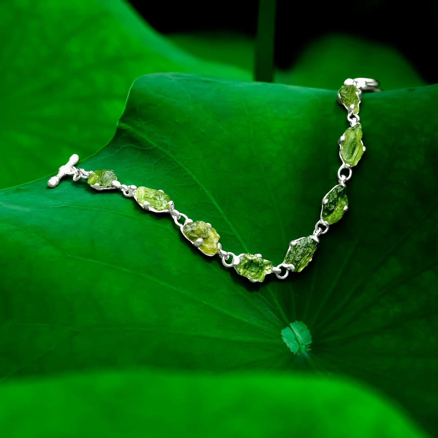 Starborn Genuine Rough Prong Set Moldavite in Sterling Silver – RP - Regular Price