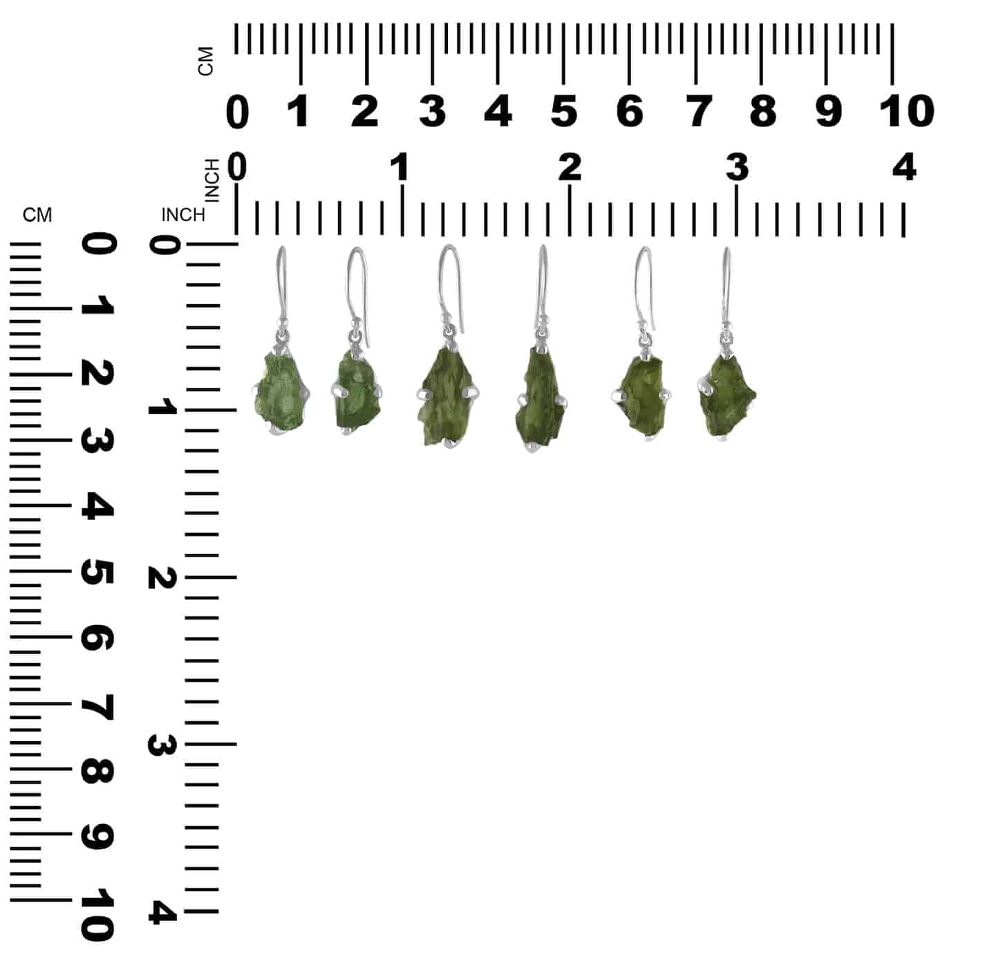 Moldavite Earrings Sterling Silver Raw Crystal Dangle, with authentication! – Crystal Earrings