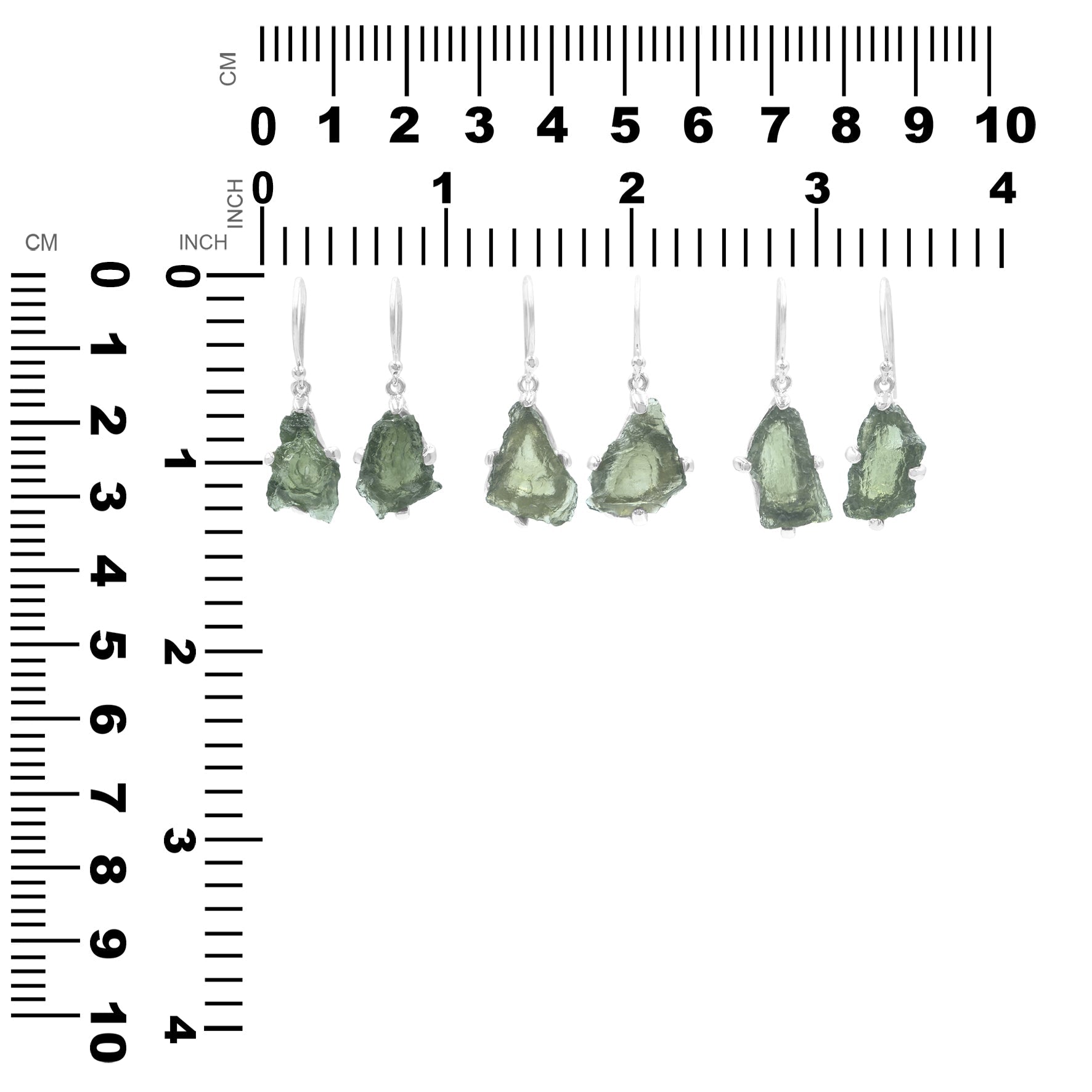 Moldavite Earrings Sterling Silver Raw Crystal Dangle, with authentication! – Crystal Earrings