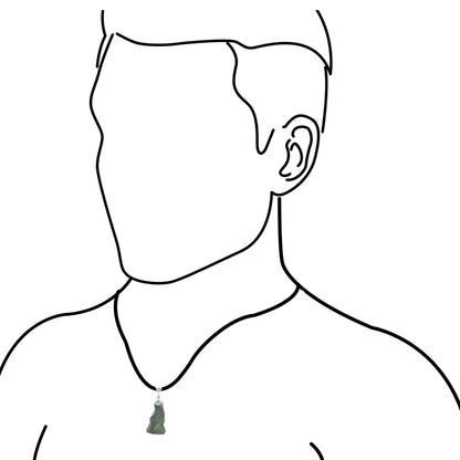 Starborn Rough Moldavite Single Chop Pendant in Sterling Silver