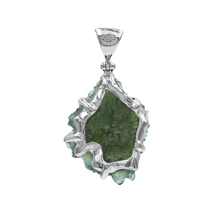 Starborn Natural Moldavite Sterling Silver Pendant (40ct)