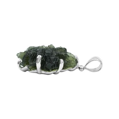 Starborn Natural Moldavite Sterling Silver Pendant (40ct)