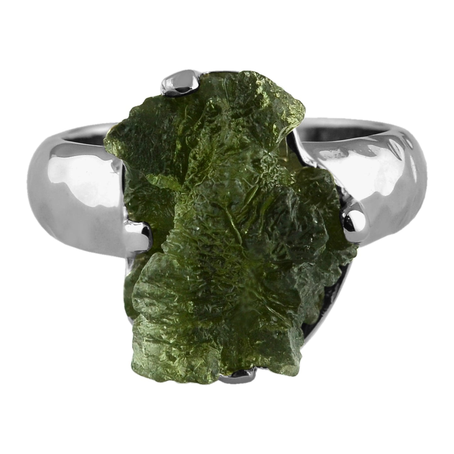 Starborn Genuine Moldavite Ring in Sterling Silver (10-15 ct) – RP - Regular Price