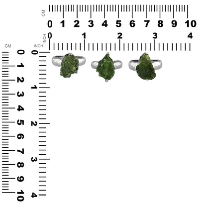 Starborn Genuine Moldavite Ring in Sterling Silver (10-15 ct) – RP - Regular Price