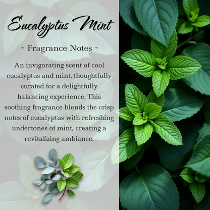 Cool Eucalyptus Mint Crystal-Enhanced Reed Oil Diffuser, 100ml