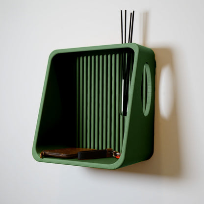 3D Printed Wall Shelf with Glass Tube for Plant Propagation