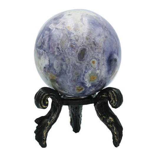 Purple Opal Sphere with Brass Decorative Display – RP - Regular Price