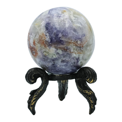 Purple Opal Sphere with Brass Decorative Display – Small 3.2 - 3.5" RP - Regular Price