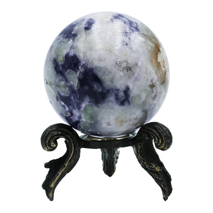 Purple Opal Sphere with Brass Decorative Display – RP - Regular Price