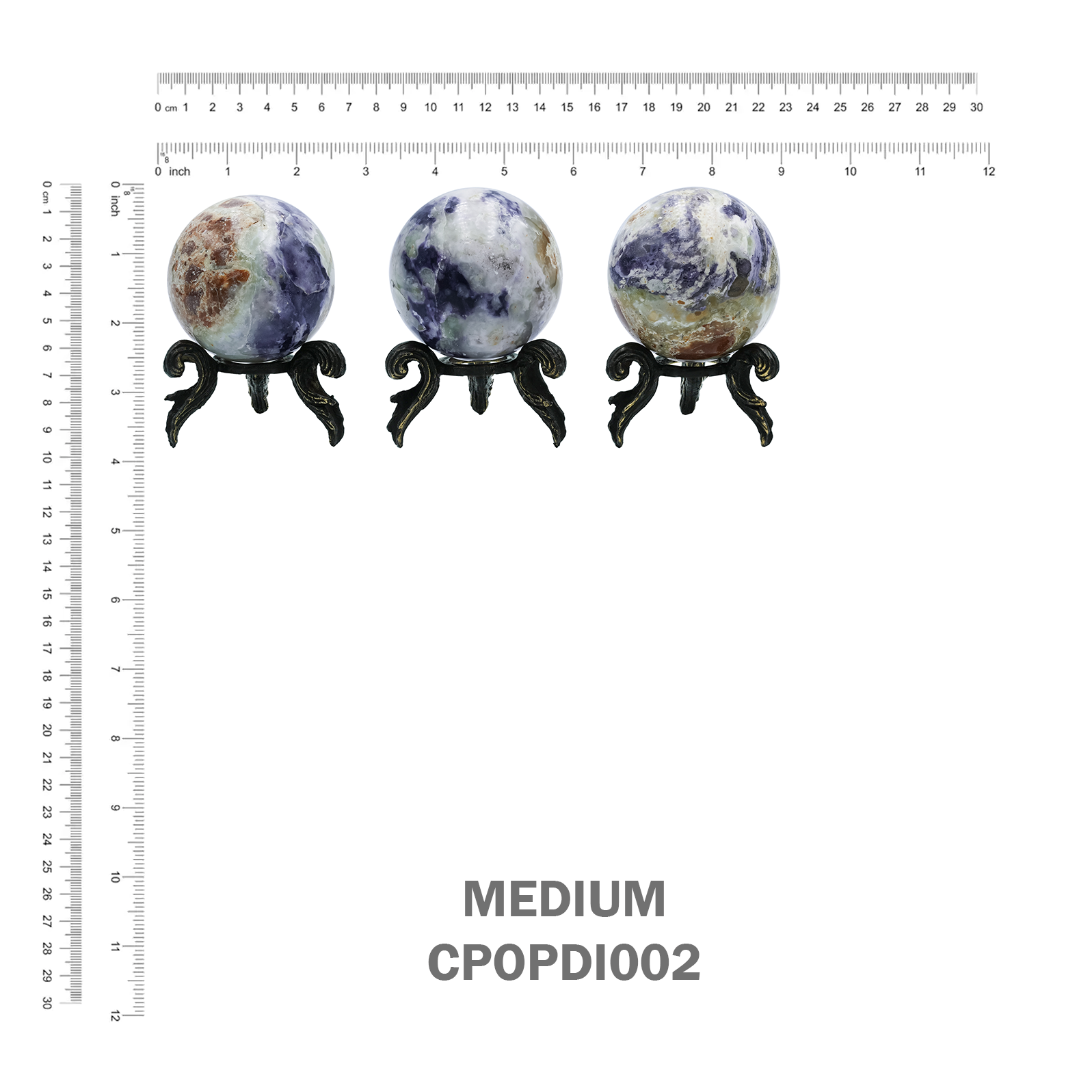Purple Opal Sphere with Brass Decorative Display – RP - Regular Price
