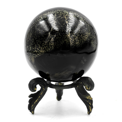 Starborn Schiefer Pyrite Display Sphere with Brass Stand – RP - Regular Price