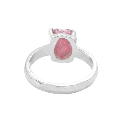 Starborn Rhodonite Crystal Ring in Sterling Silver