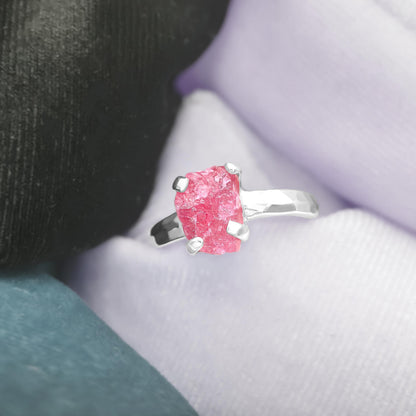 Starborn Rhodonite Crystal Ring in Sterling Silver
