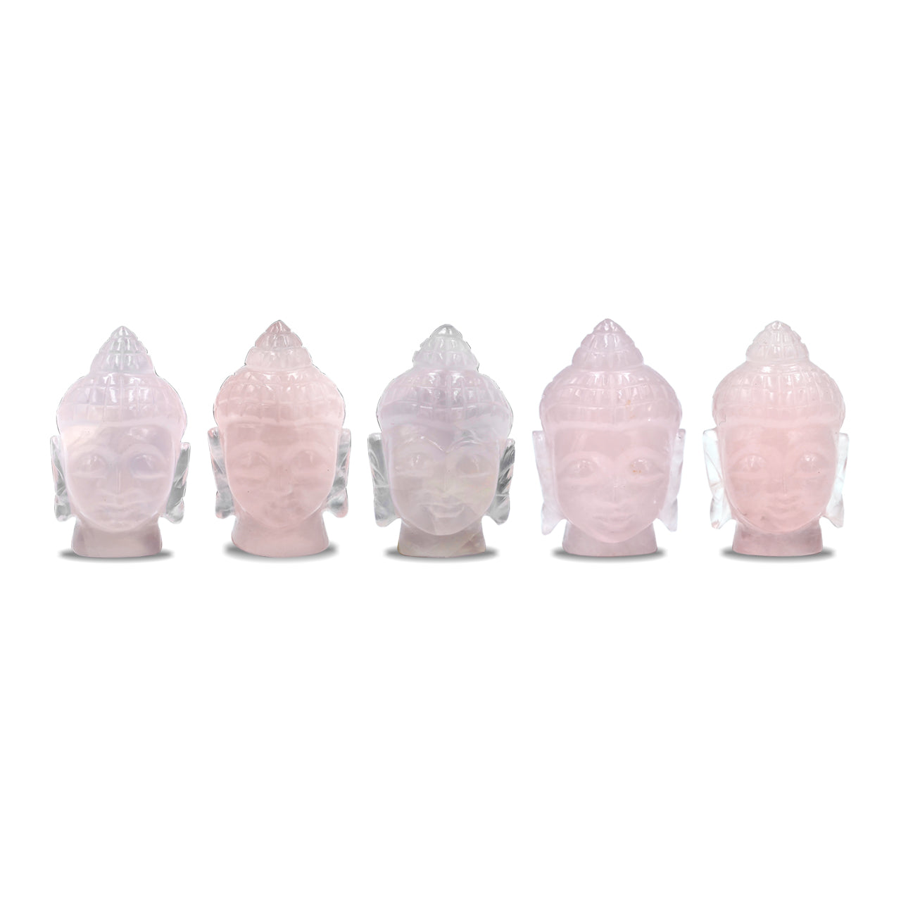 XL Hand Carved Rose Quartz Buddha Head - 1 Piece – RP - Regular Price
