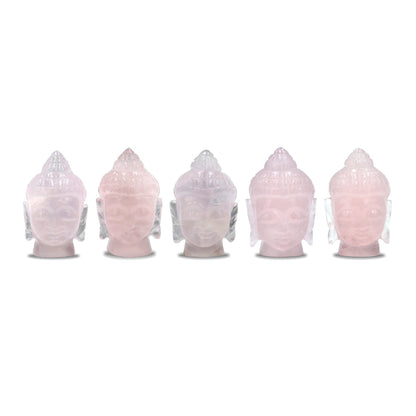 XL Hand Carved Rose Quartz Buddha Head - 1 Piece – RP - Regular Price