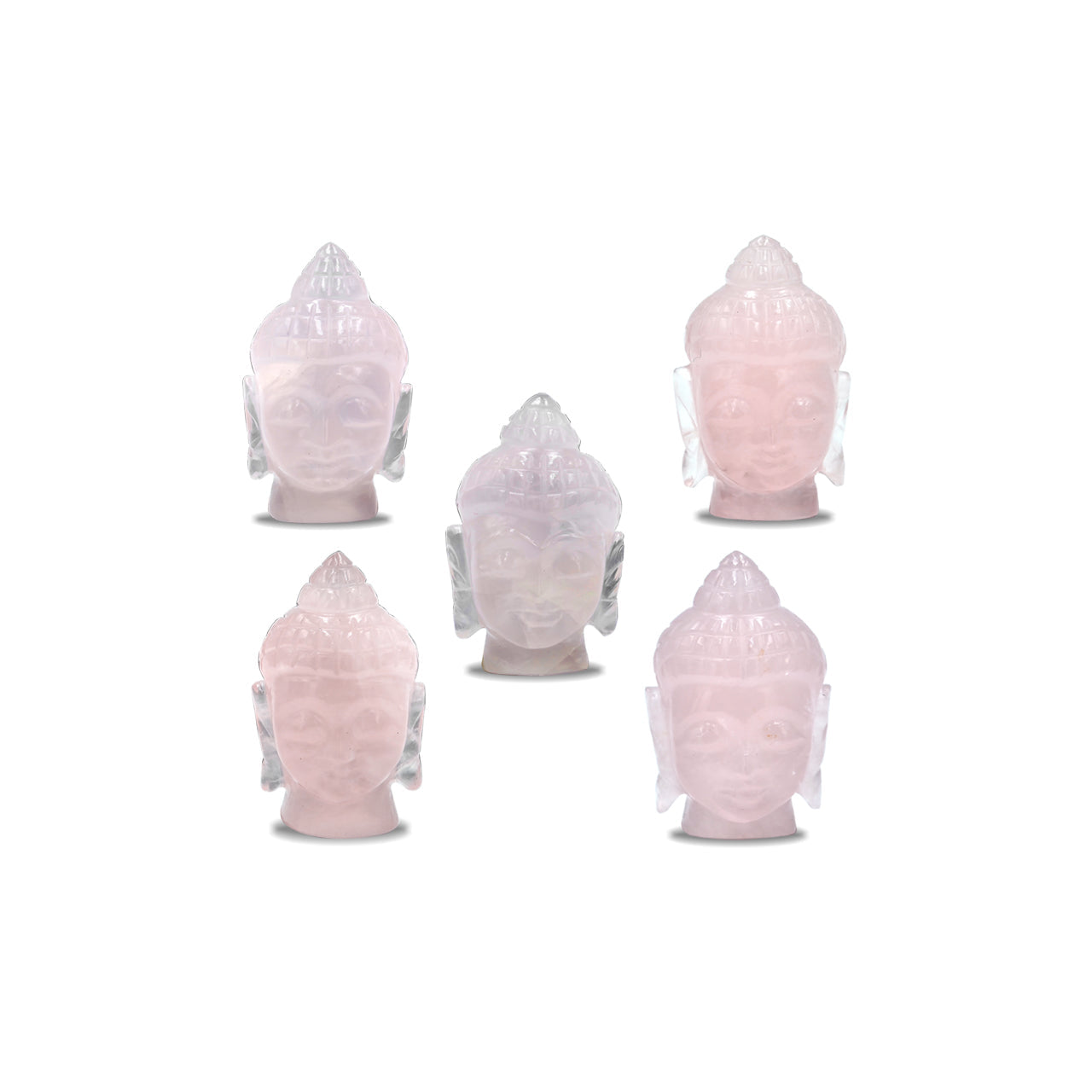 XL Hand Carved Rose Quartz Buddha Head - 1 Piece – RP - Regular Price