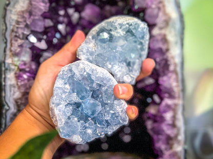 CELESTITE Clusters 450-800 Grams – 500-549 gram cluster