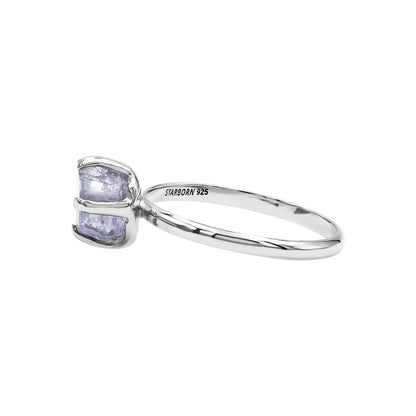 Starborn Purple Scapolite Prong Setting Ring in Sterling Silver