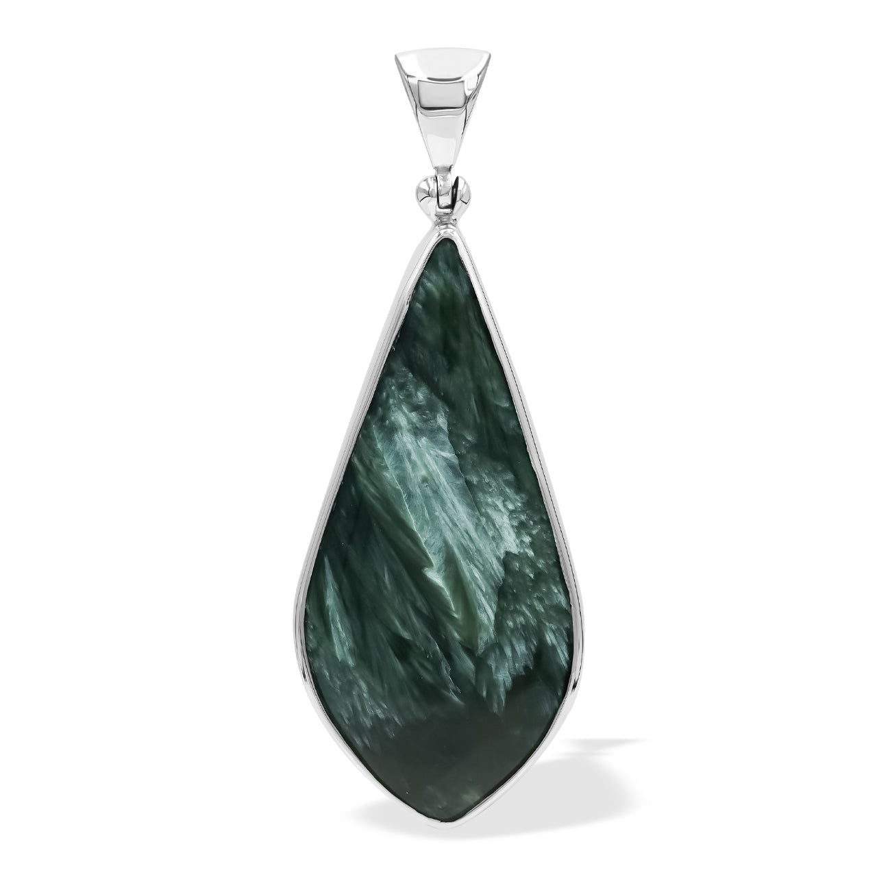 Starborn Freeform Seraphinite Pendant in Sterling Silver – RP - Regular Price