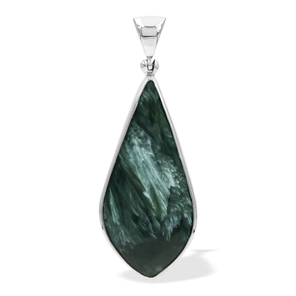 Starborn Freeform Seraphinite Pendant in Sterling Silver – RP - Regular Price