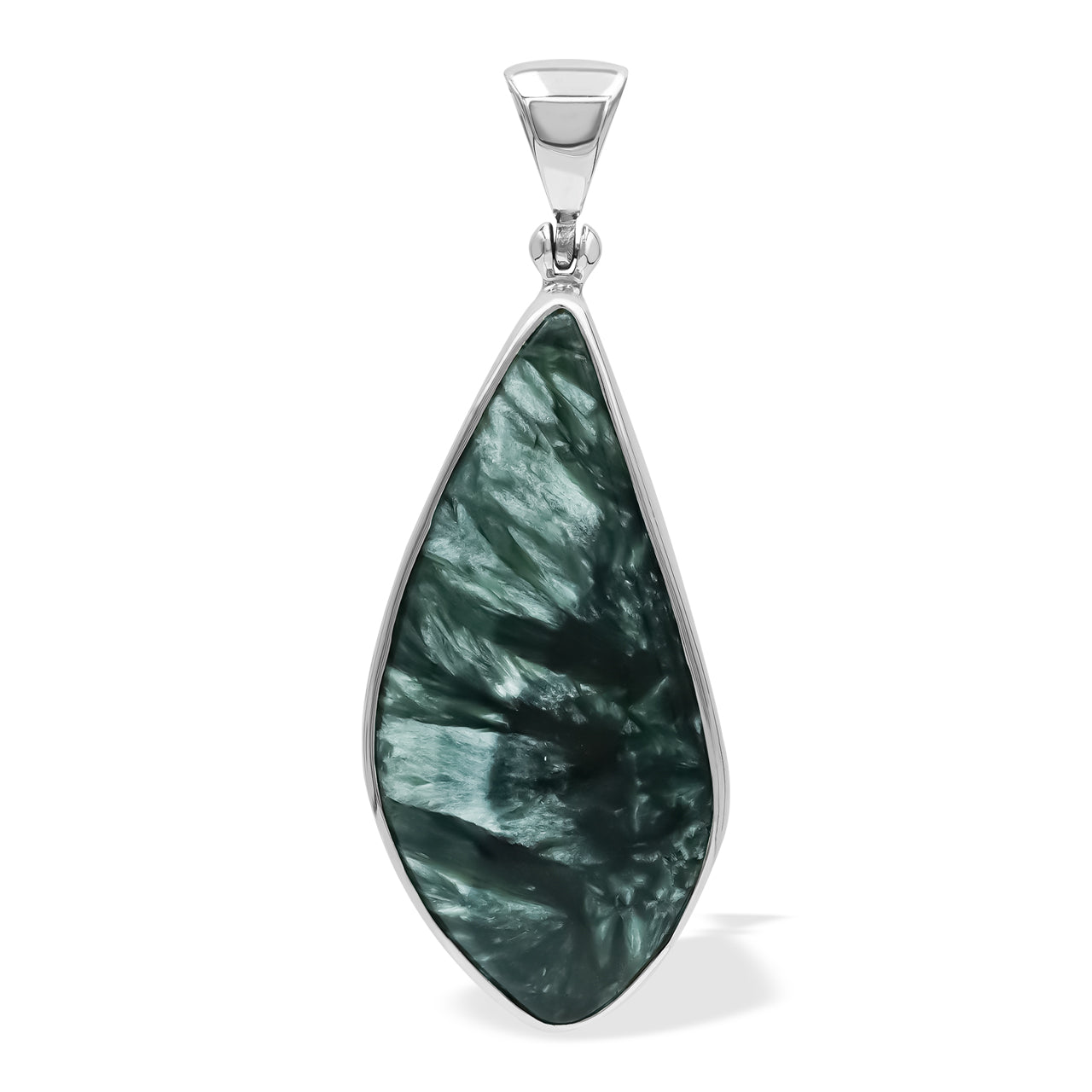 Starborn Freeform Seraphinite Pendant in Sterling Silver – RP - Regular Price