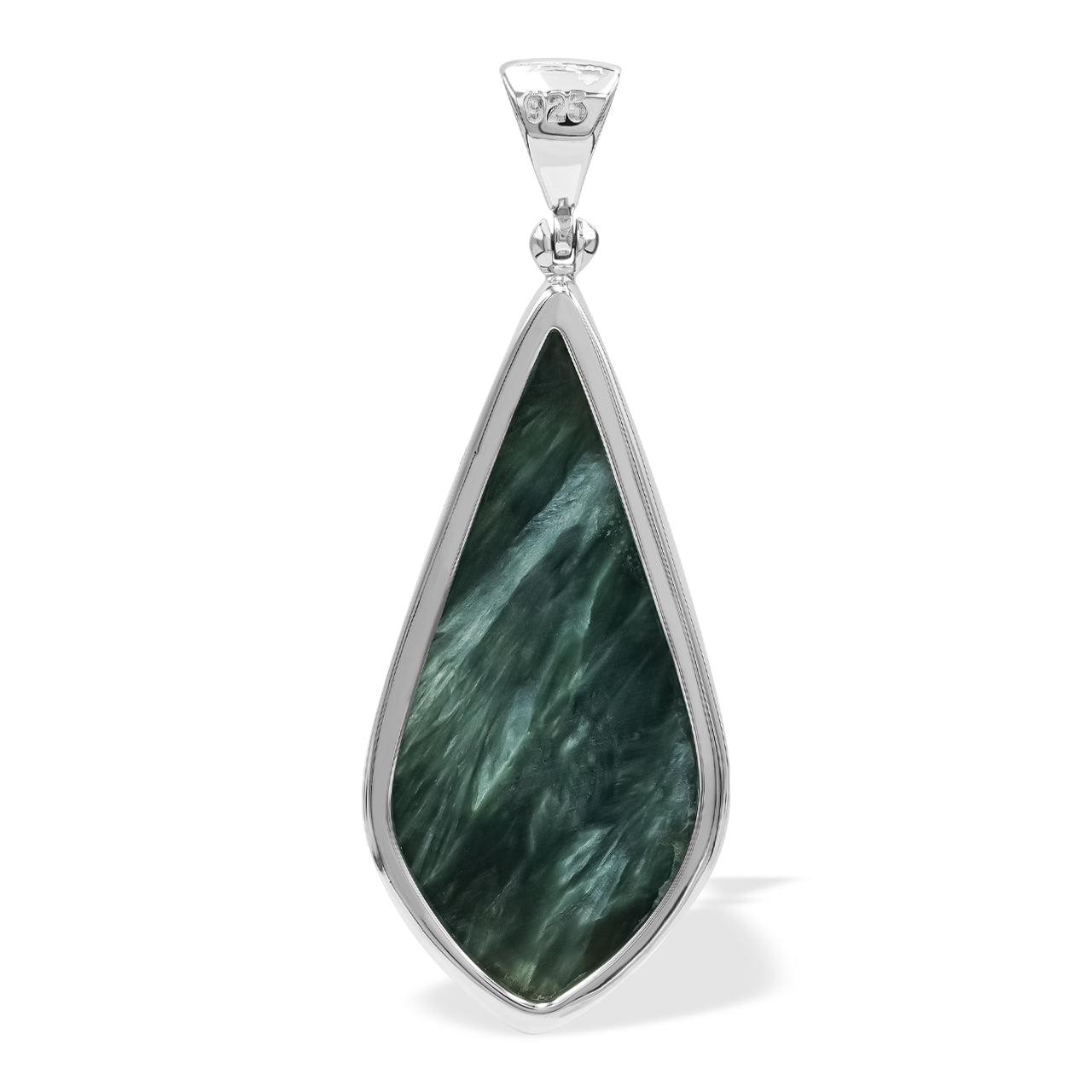 Starborn Freeform Seraphinite Pendant in Sterling Silver – RP - Regular Price