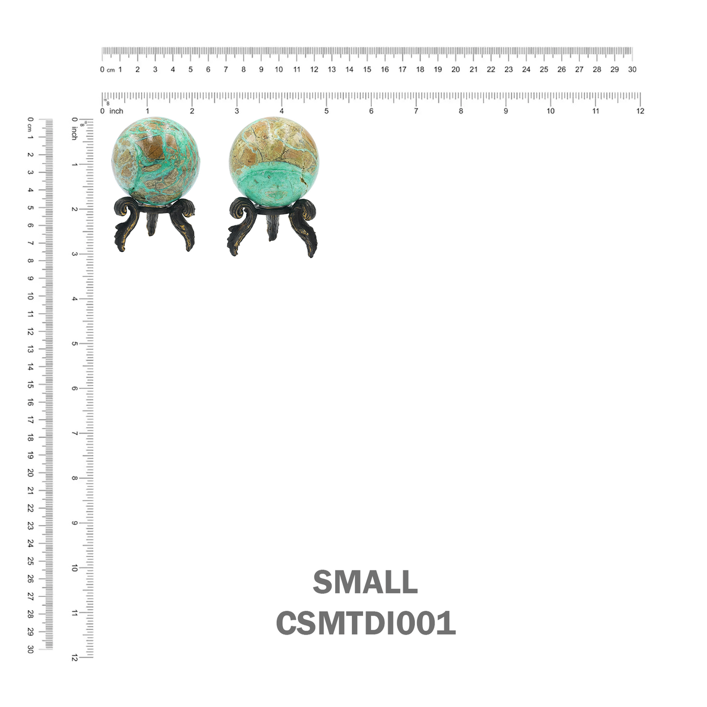 Smithsonite Display Sphere with Brass Decorative Display – RP - Regular Price