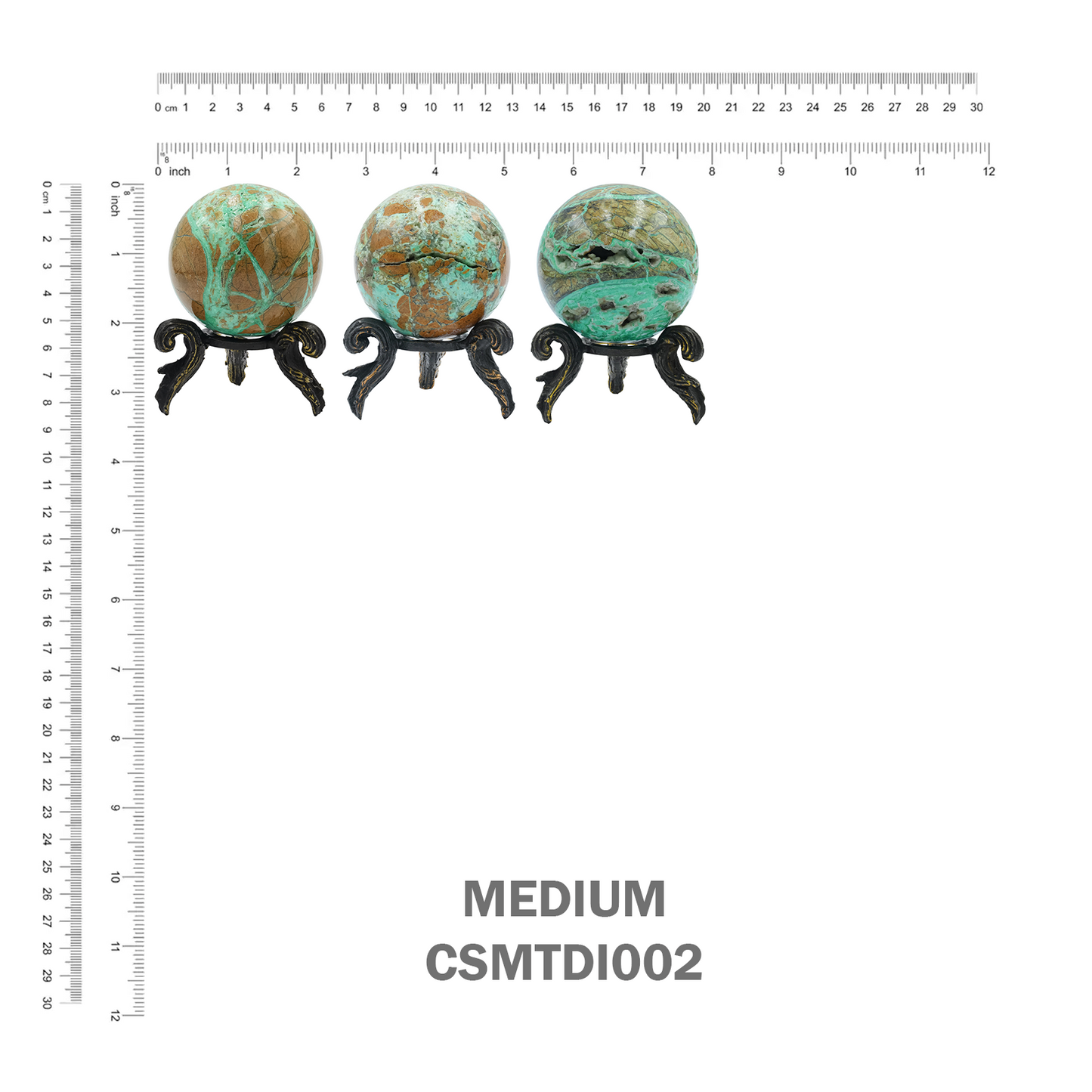Smithsonite Display Sphere with Brass Decorative Display – RP - Regular Price