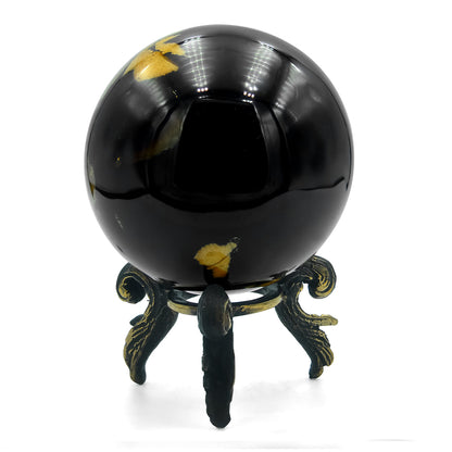 Starborn Sumatra Milk and Honey Amber Display Sphere with Brass Stand – RP - Regular Price