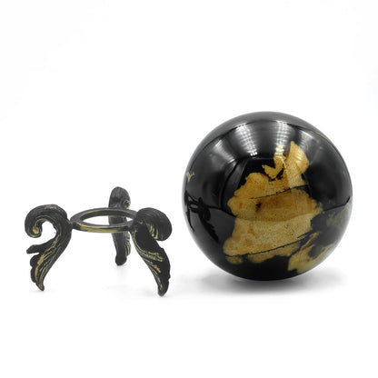 Starborn Sumatra Milk and Honey Amber Display Sphere with Brass Stand – RP - Regular Price